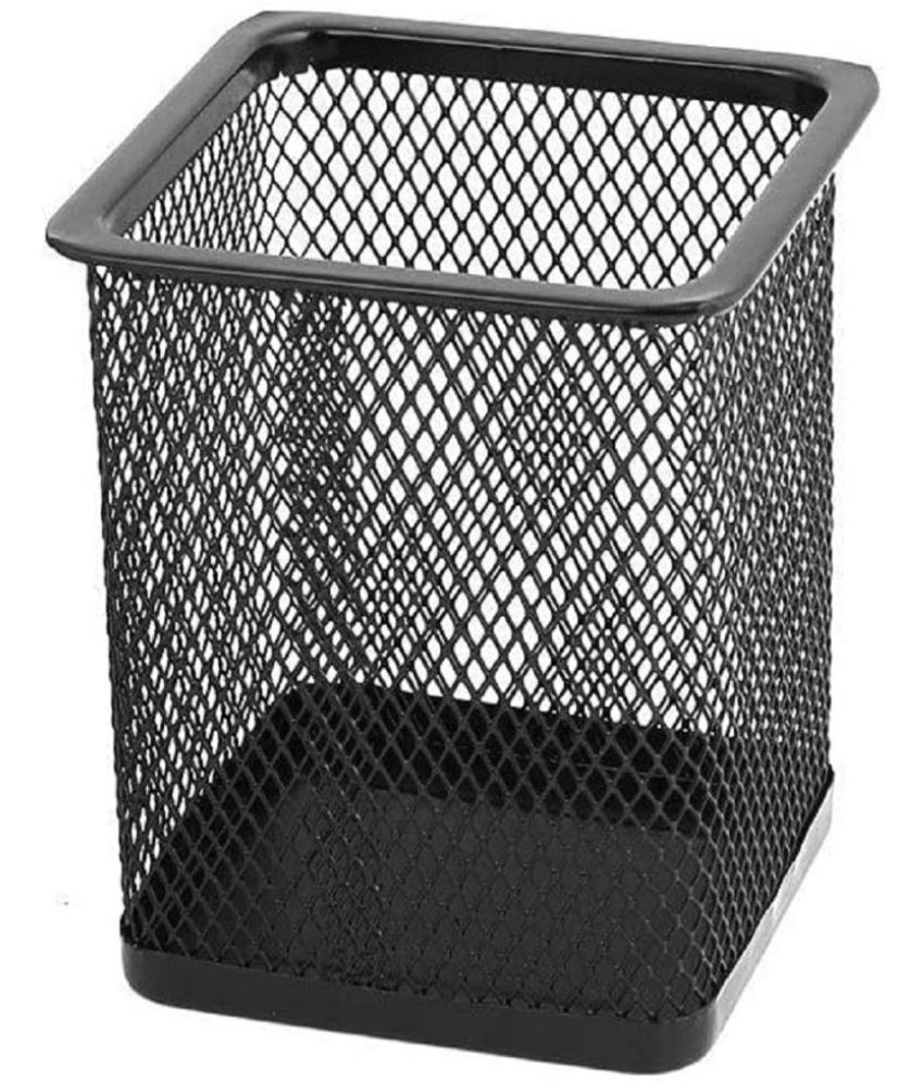     			JELLIFY 1 Compartments Metal Sequare Mesh Metal Pen Stand, Pencil Stand, Table Desk, Pen Holder  (Black)