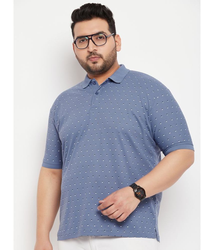     			MXN - Blue Cotton Blend Regular Fit Men's Polo T Shirt ( Pack of 1 )
