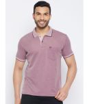 Duke Pack of 1 Cotton Blend Regular Fit Solid Half Sleeves Men's Polo T Shirt ( Purple )