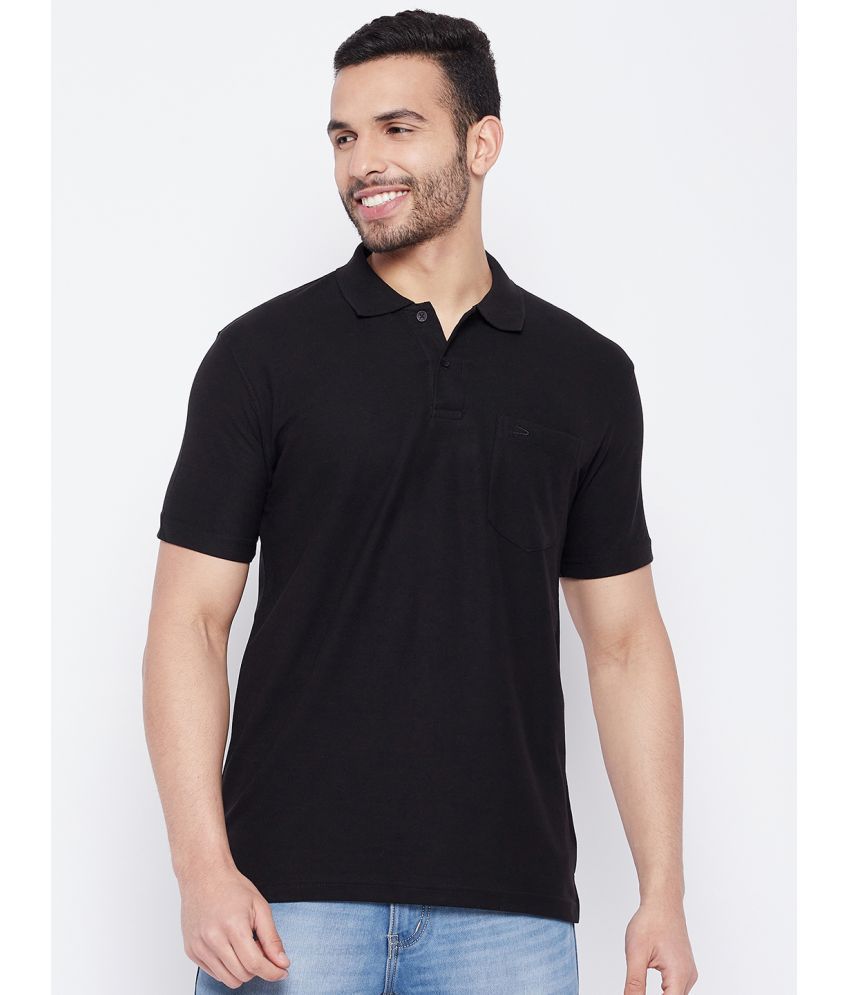     			Duke - Black Cotton Blend Regular Fit Men's Polo T Shirt ( Pack of 1 )