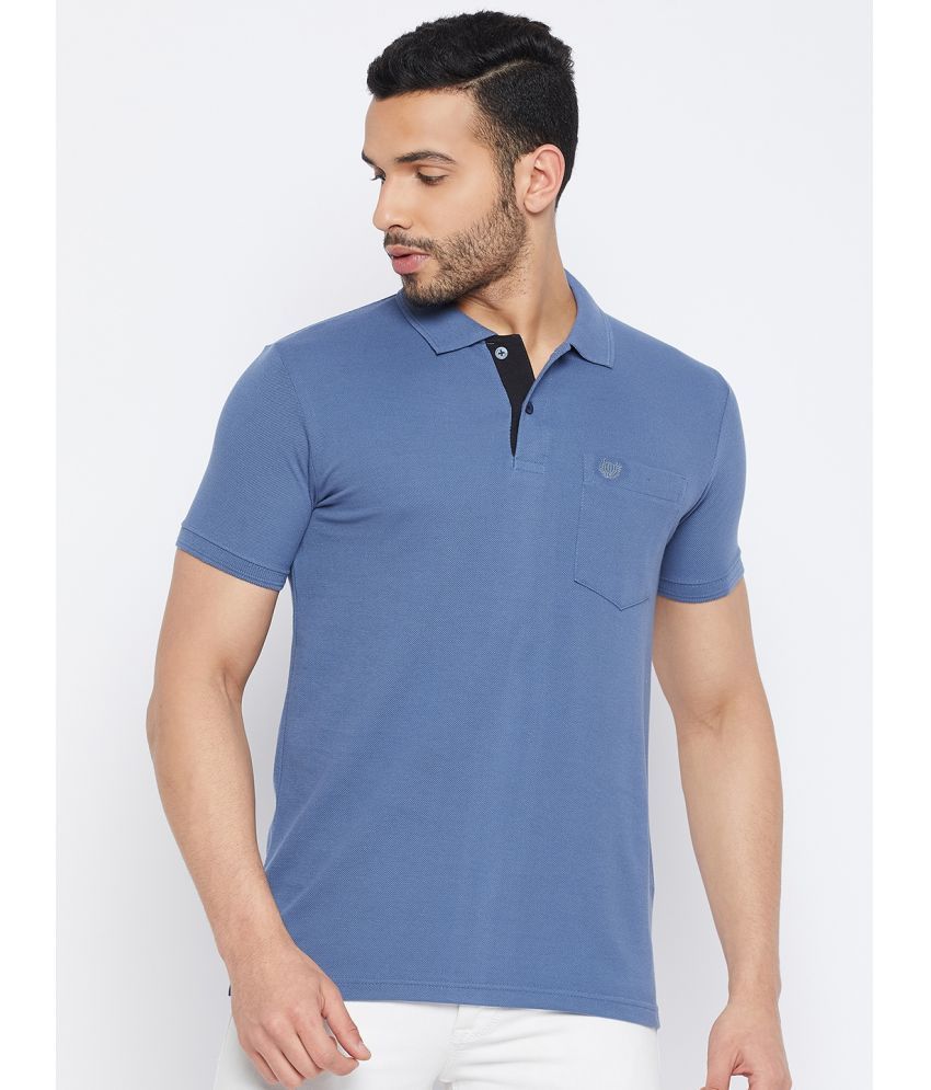     			Duke - Blue Cotton Blend Regular Fit Men's Polo T Shirt ( Pack of 1 )