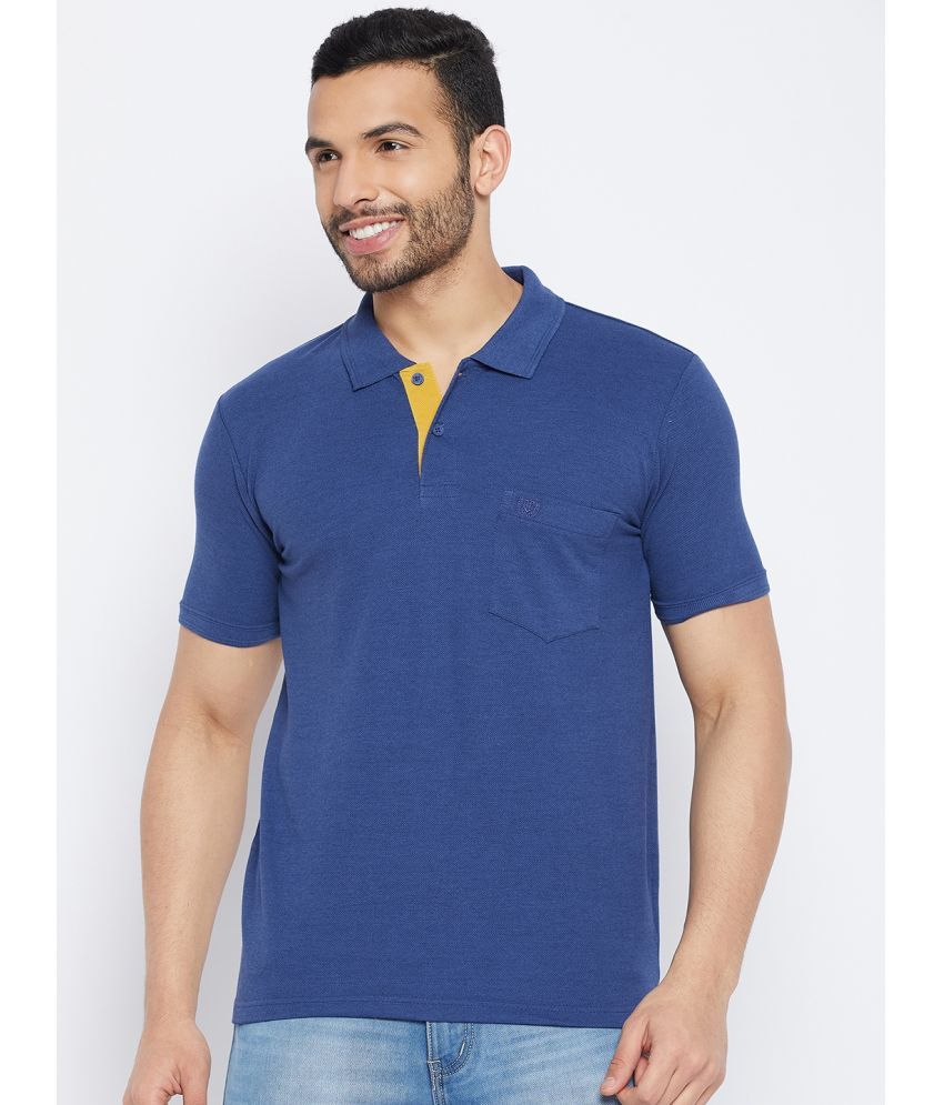     			Duke - Blue Cotton Blend Regular Fit Men's Polo T Shirt ( Pack of 1 )