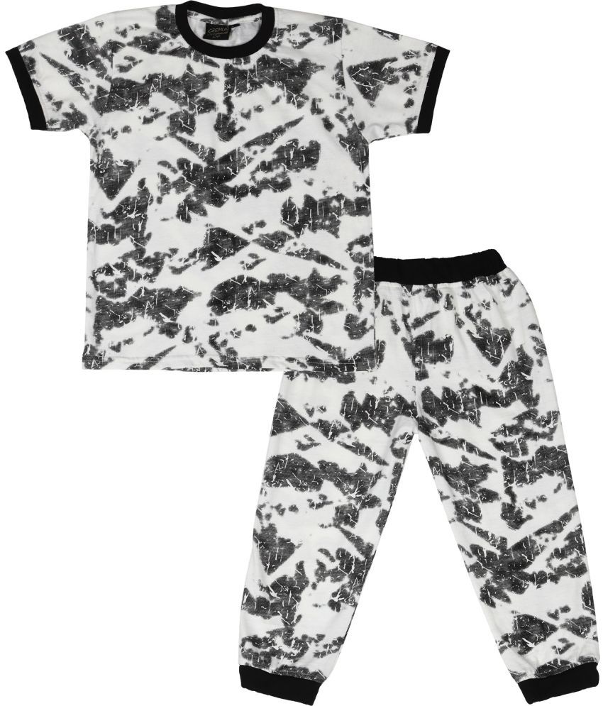     			Cremlin Clothing Single Boys Cotton Blend Nightsuit Set ( Multi Color )