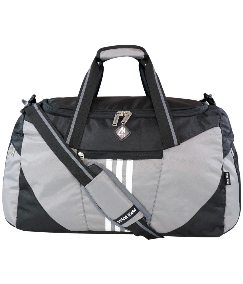     			MIKE - Grey Polyester Duffle Bag