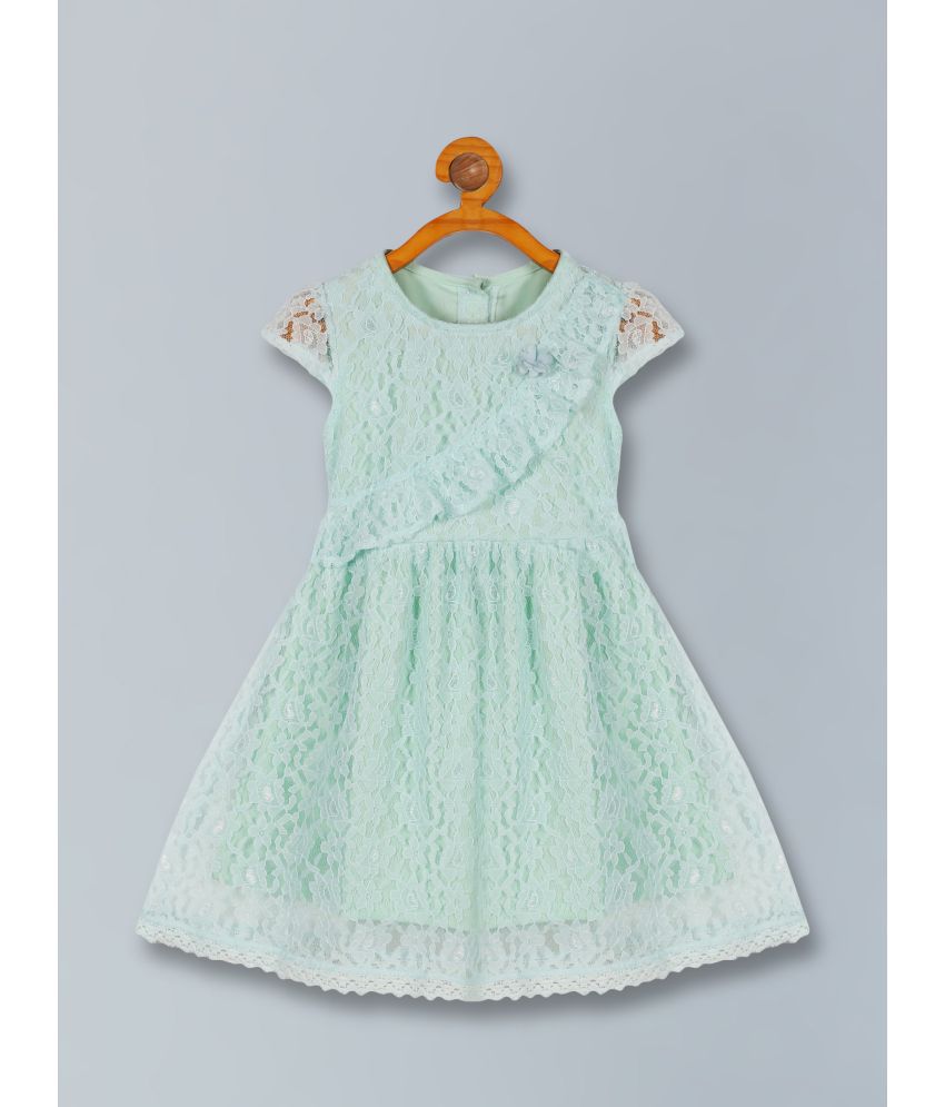     			PLUM TREE - Mint Green Polyester Girls Frock ( Pack of 1 )