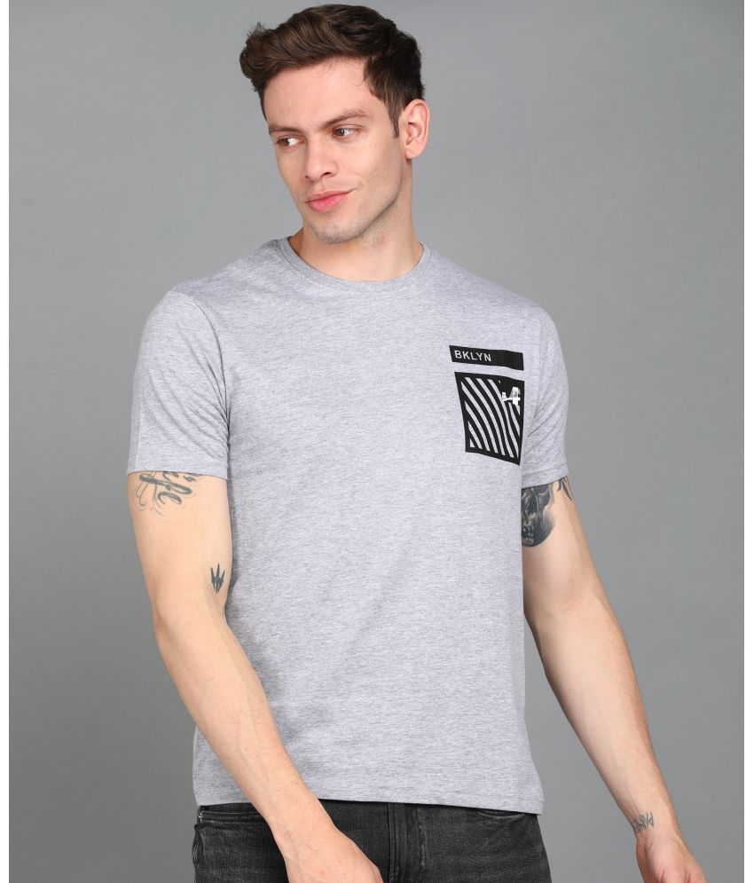     			Urbano Fashion - Grey Cotton Slim Fit Men's T-Shirt ( Pack of 1 )