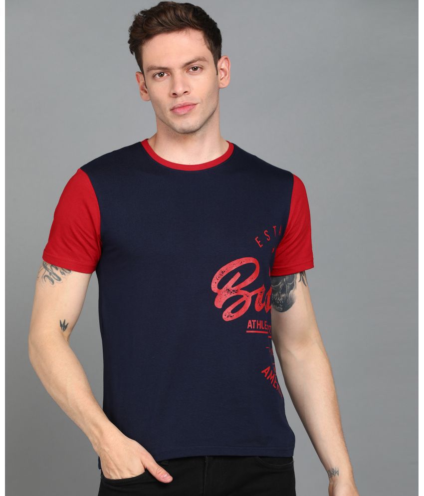     			Urbano Fashion - Navy Blue Cotton Slim Fit Men's T-Shirt ( Pack of 1 )
