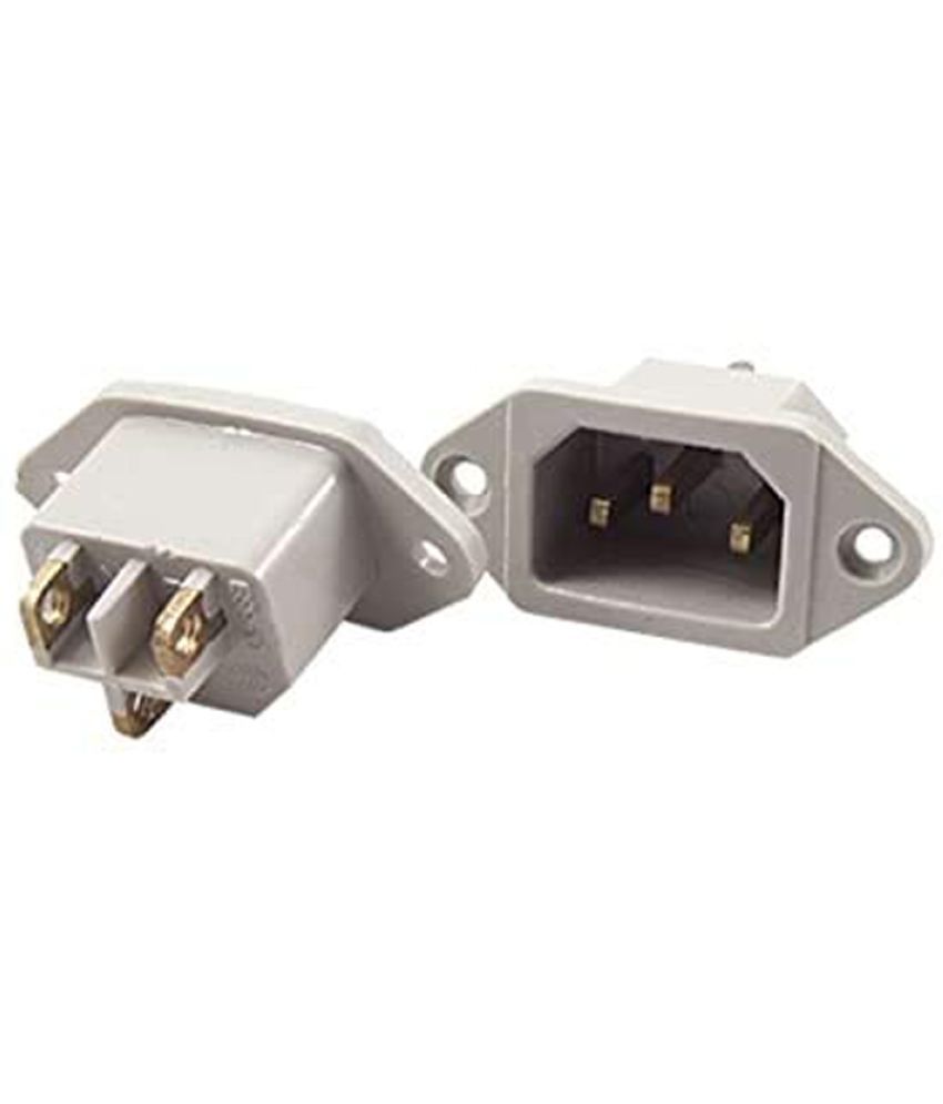     			WHITE COLOUR SOCKET - Rice Cooker C14 Power Sockets Replacement - AC 250V - 10A - Rice Cooker Socket - 2 Pieces