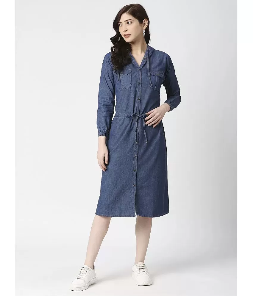 kotty Denim Blue Shift Dress - Buy kotty Denim Blue Shift Dress Online at  Best Prices in India on Snapdeal