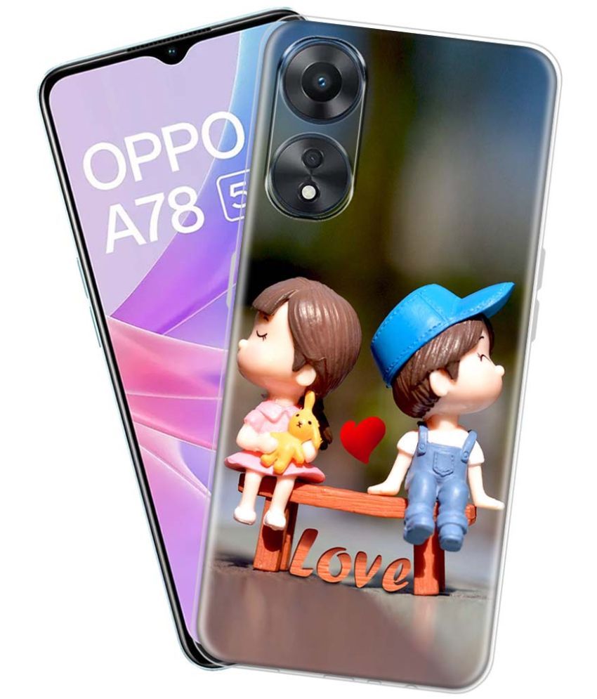     			NBOX - Multicolor Silicon Printed Back Cover Compatible For OPPO A78 5G ( Pack of 1 )