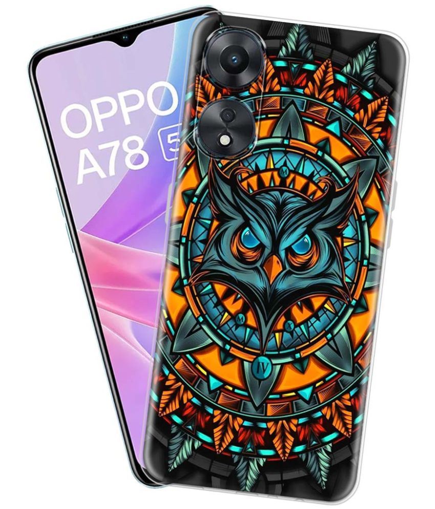     			NBOX - Multicolor Silicon Printed Back Cover Compatible For OPPO A78 5G ( Pack of 1 )