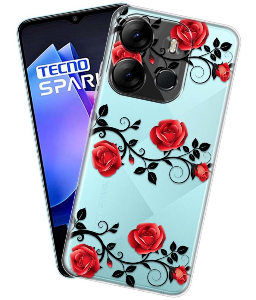     			NBOX - Multicolor Silicon Printed Back Cover Compatible For Tecno Spark Go 2023 ( Pack of 1 )