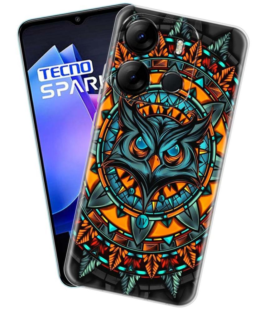     			NBOX - Multicolor Silicon Printed Back Cover Compatible For Tecno Spark Go 2023 ( Pack of 1 )