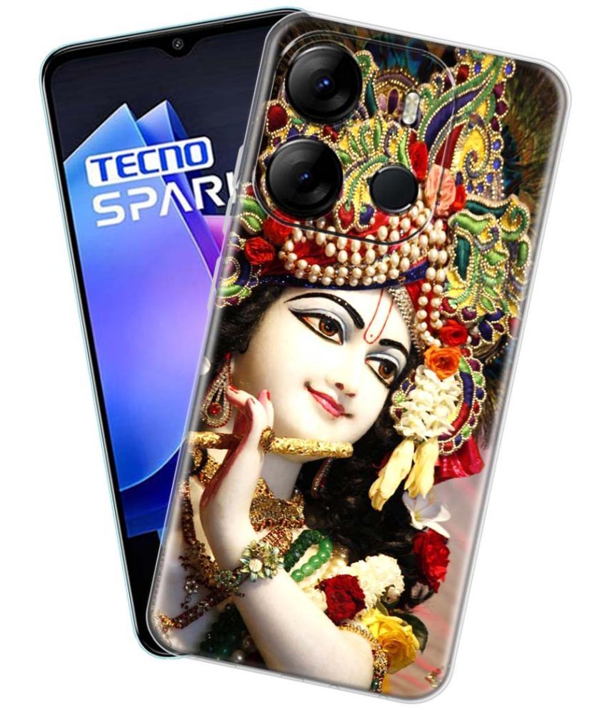     			NBOX - Multicolor Silicon Printed Back Cover Compatible For Tecno Spark Go 2023 ( Pack of 1 )