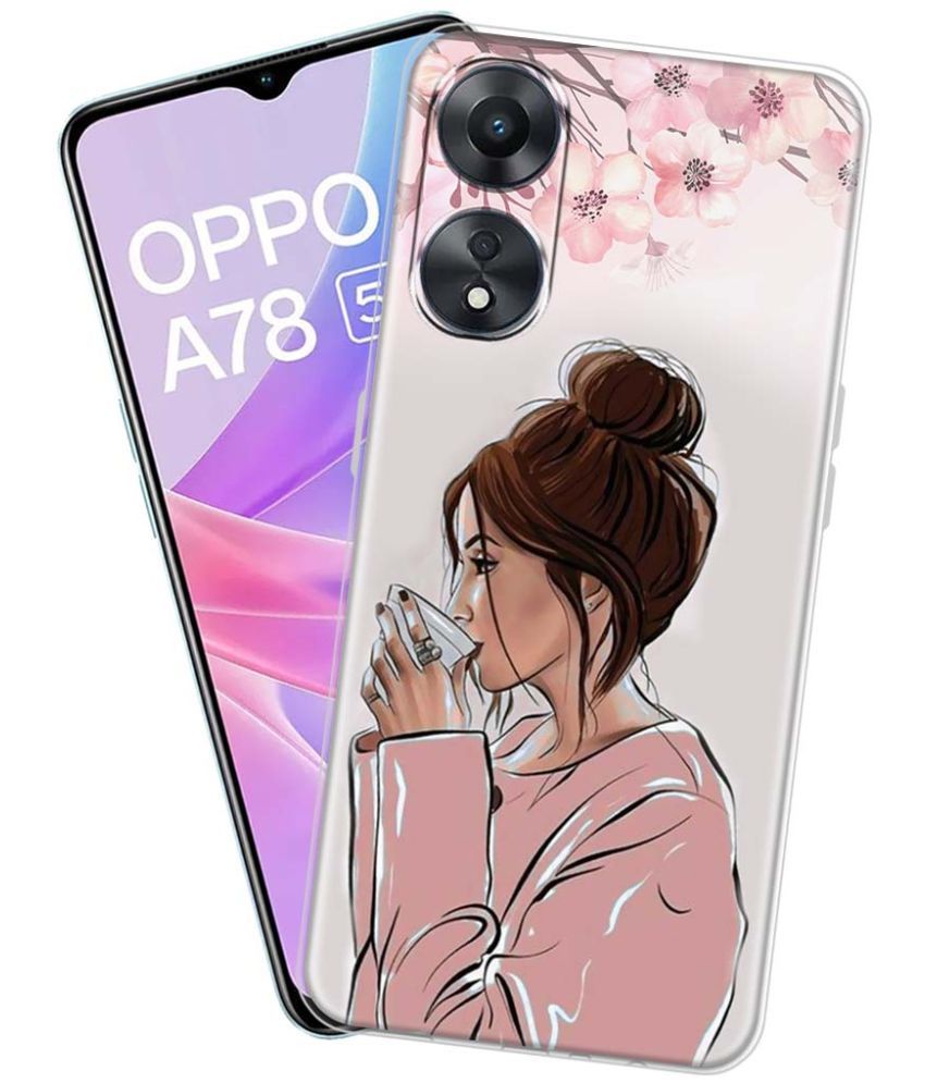     			NBOX - Multicolor Silicon Printed Back Cover Compatible For OPPO A78 5G ( Pack of 1 )