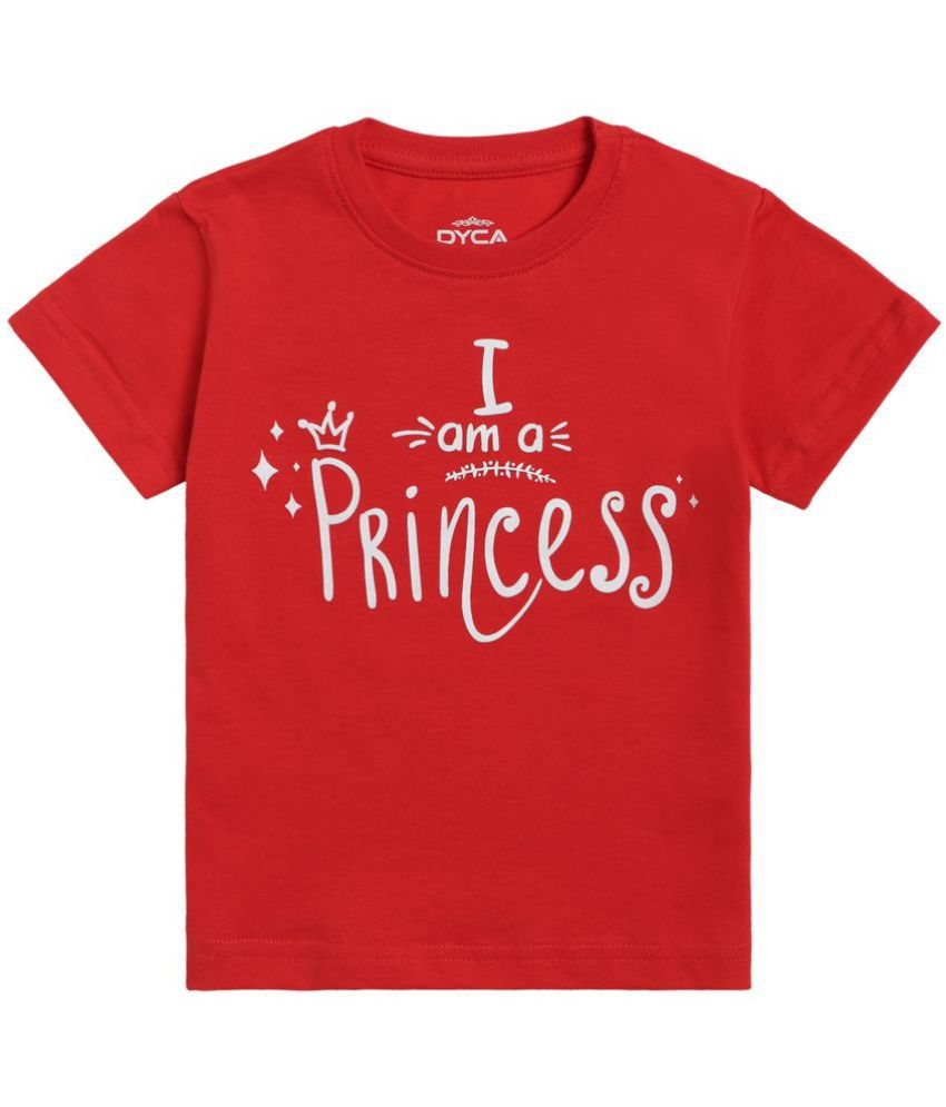     			DYCA - Red 100% Cotton Girls T-Shirt ( Pack of 1 )