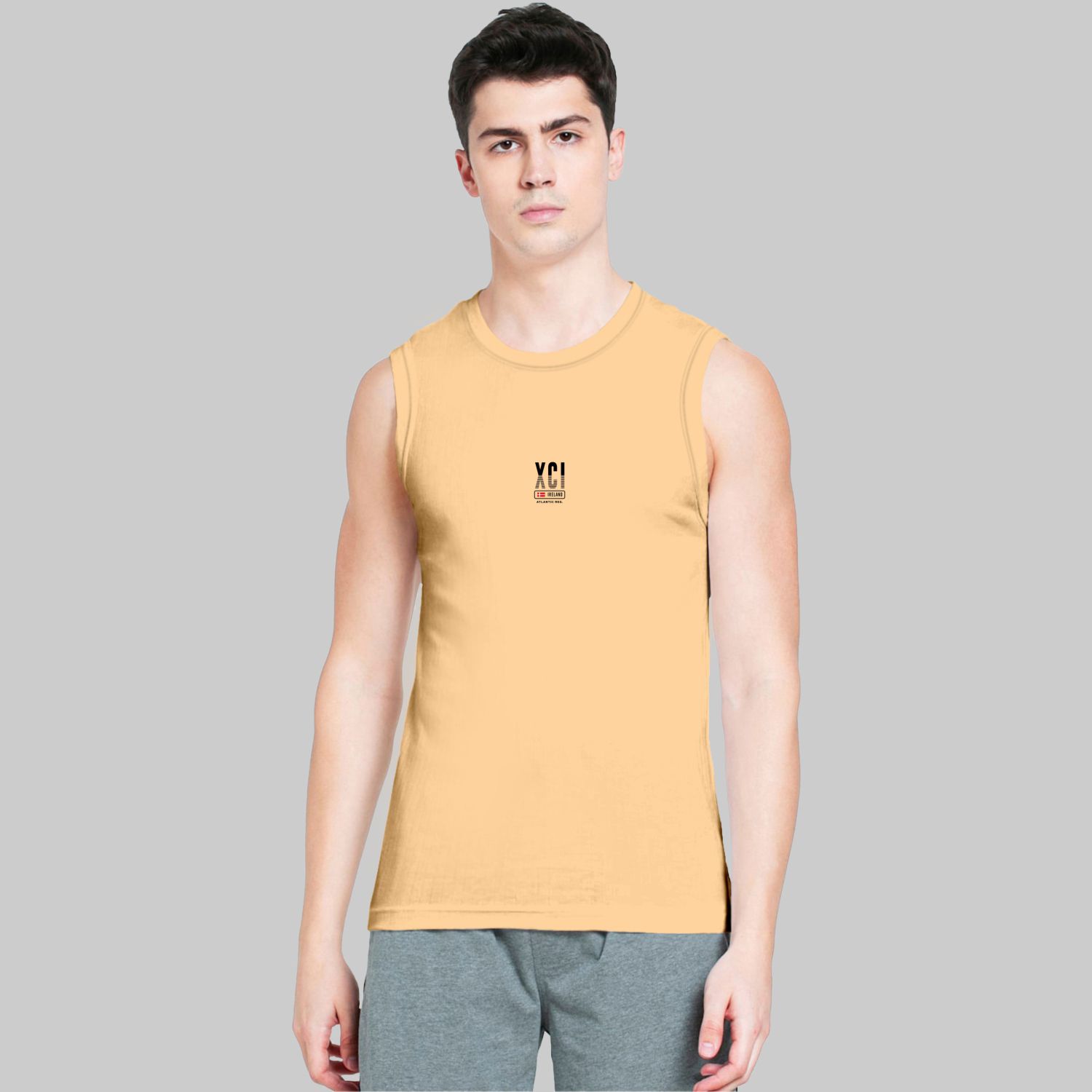     			TAB91 - Beige Cotton Blend Regular Fit Men's T-Shirt ( Pack of 1 )