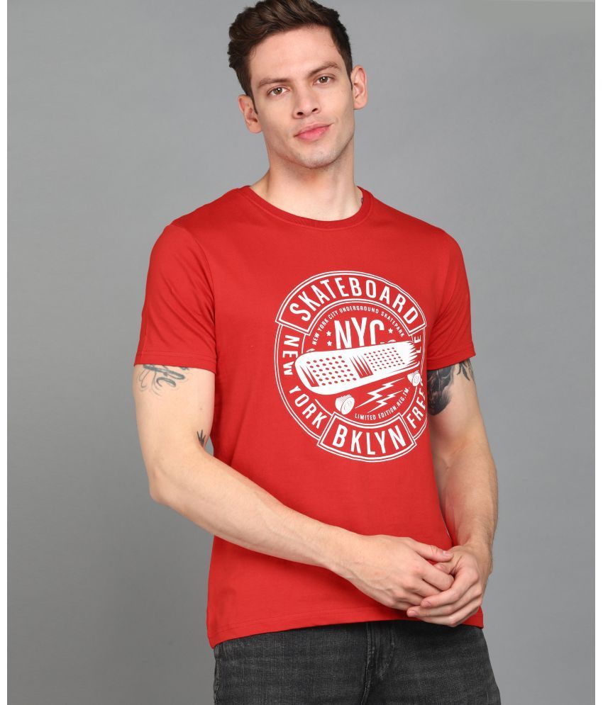     			Urbano Fashion - Red Cotton Slim Fit Men's T-Shirt ( Pack of 1 )