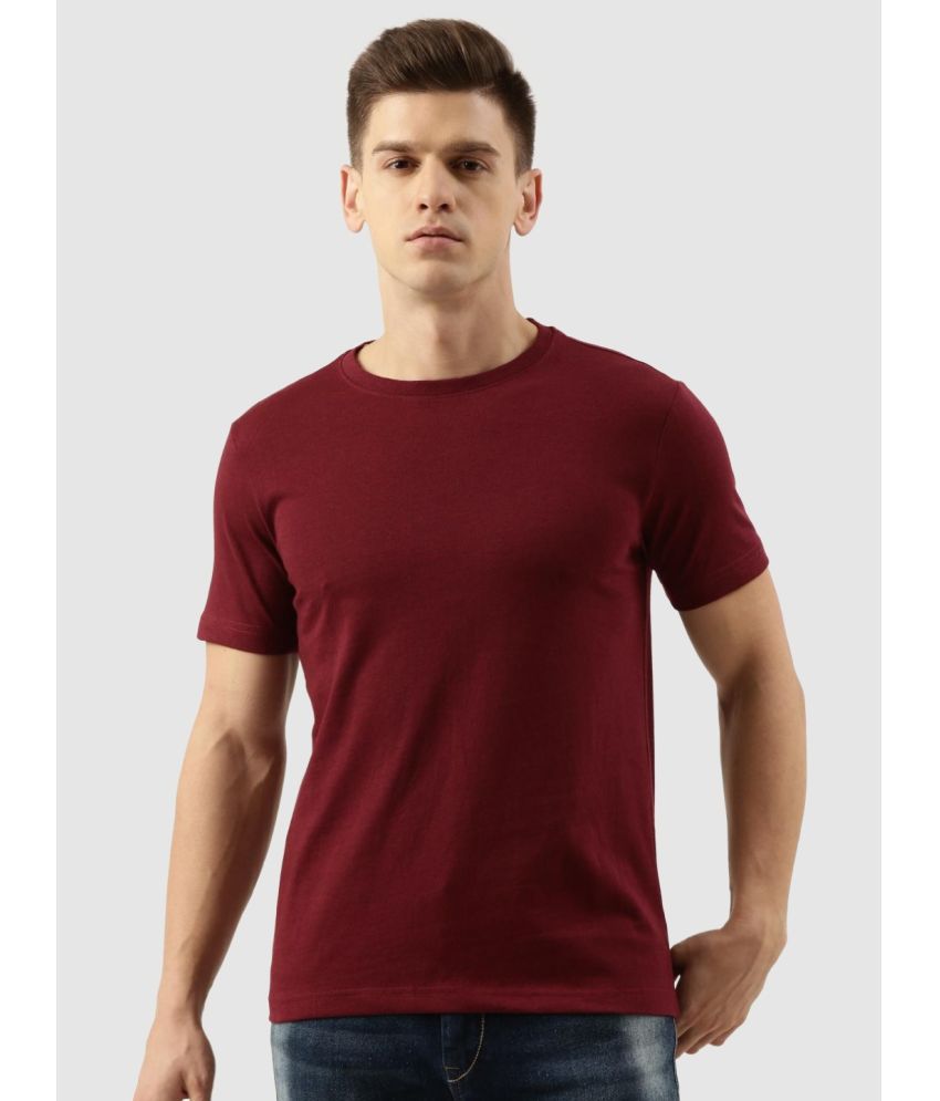     			Bene Kleed - Maroon Cotton Blend Regular Fit Men's T-Shirt ( Pack of 1 )