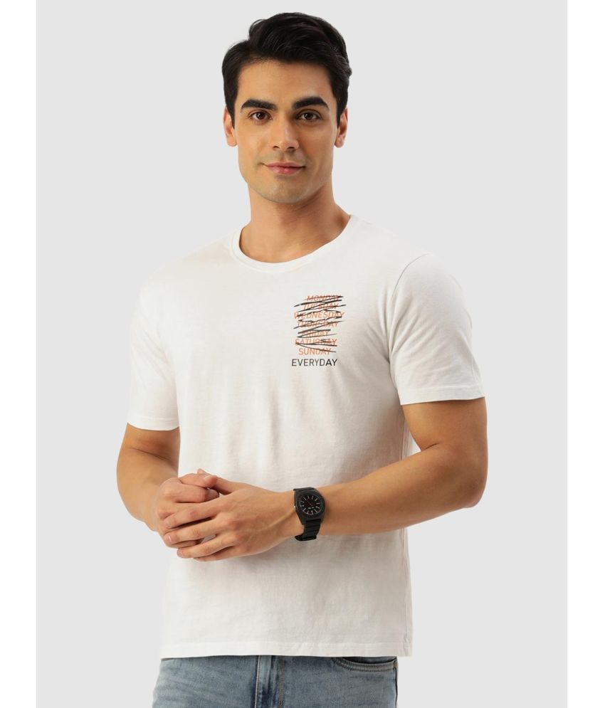     			Bene Kleed - White Cotton Blend Regular Fit Men's T-Shirt ( Pack of 1 )