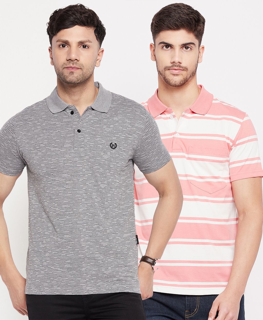     			First Krush - Multicolor Cotton Regular Fit Men's Polo T Shirt ( Pack of 2 )