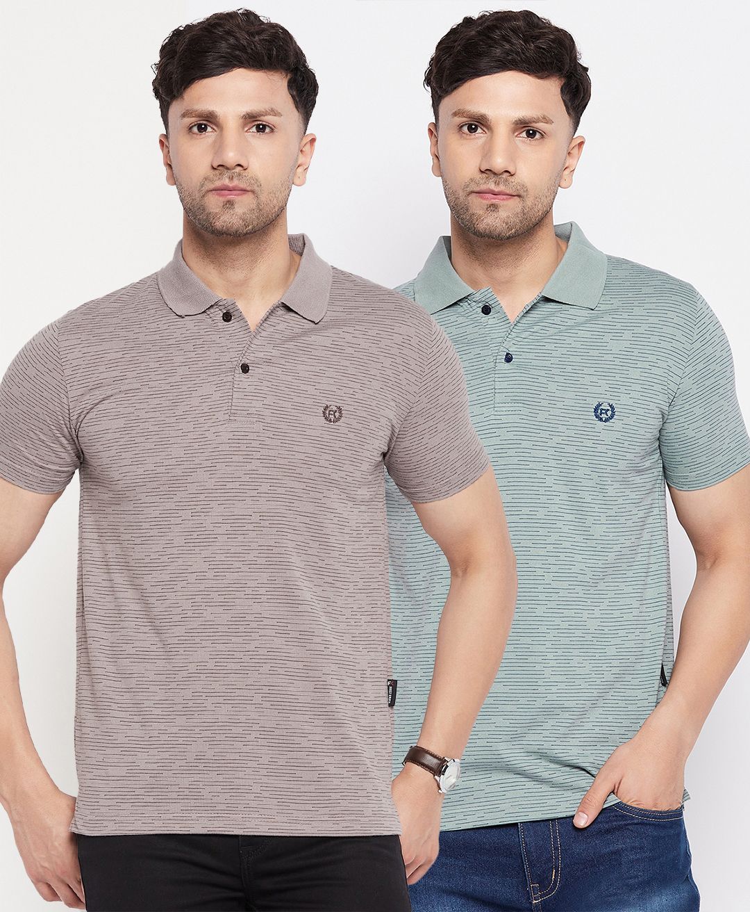     			First Krush - Multicolor Cotton Regular Fit Men's Polo T Shirt ( Pack of 2 )