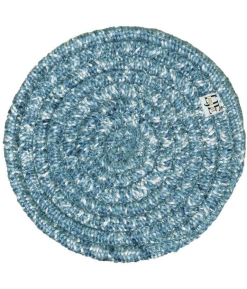     			LADLI JEE - Blue Polyester 1 Seater Table Mats & Coasters ( Pack of 1 )
