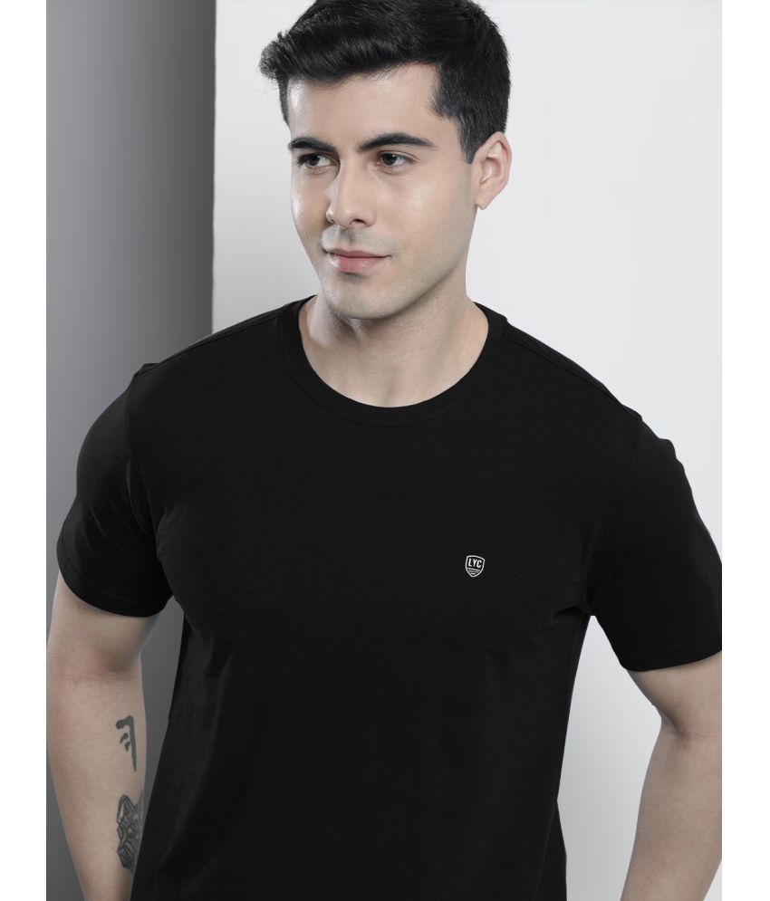     			Lycos - Black Cotton Blend Regular Fit Men's T-Shirt ( Pack of 1 )