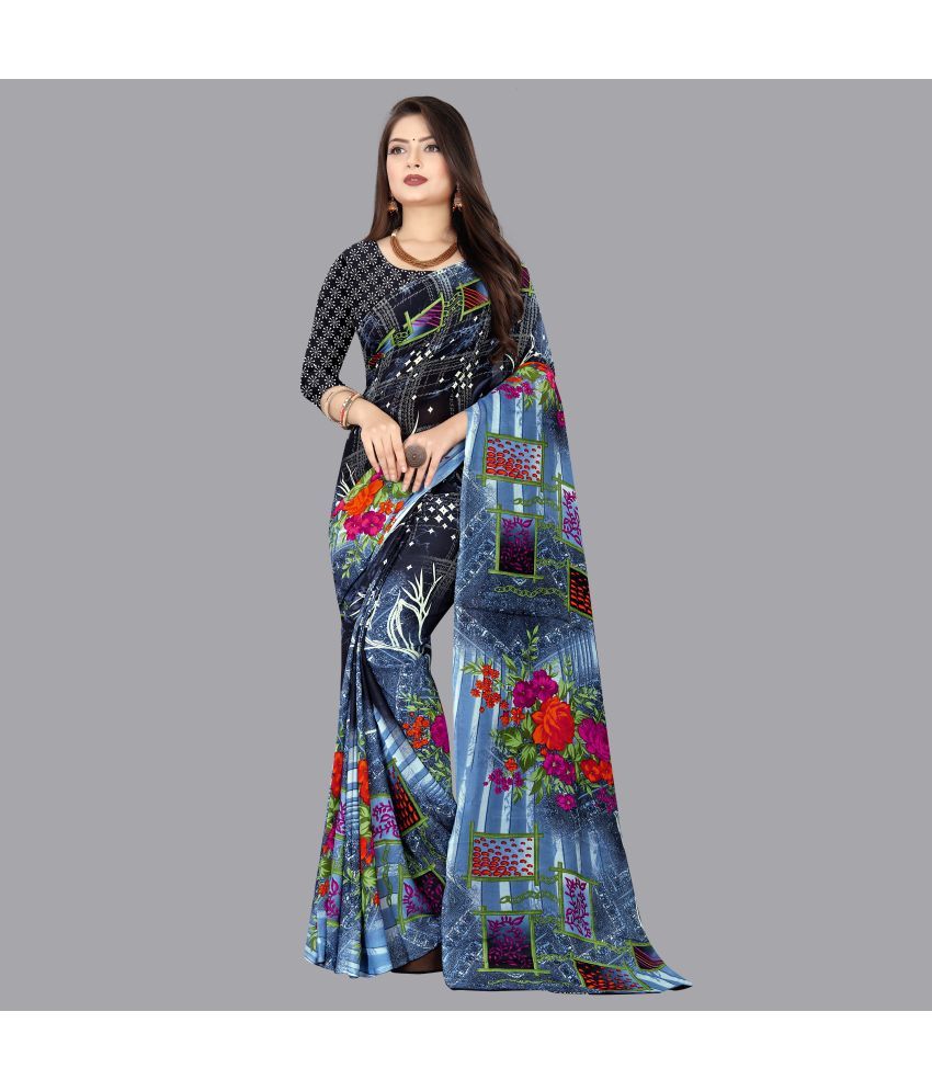     			ANAND SAREES - Grey Georgette Saree With Blouse Piece ( Pack of 1 )