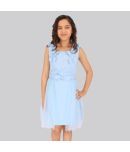 Cutecumber Georgette A-line Dress For Girls ( Pack of 1 , Blue )