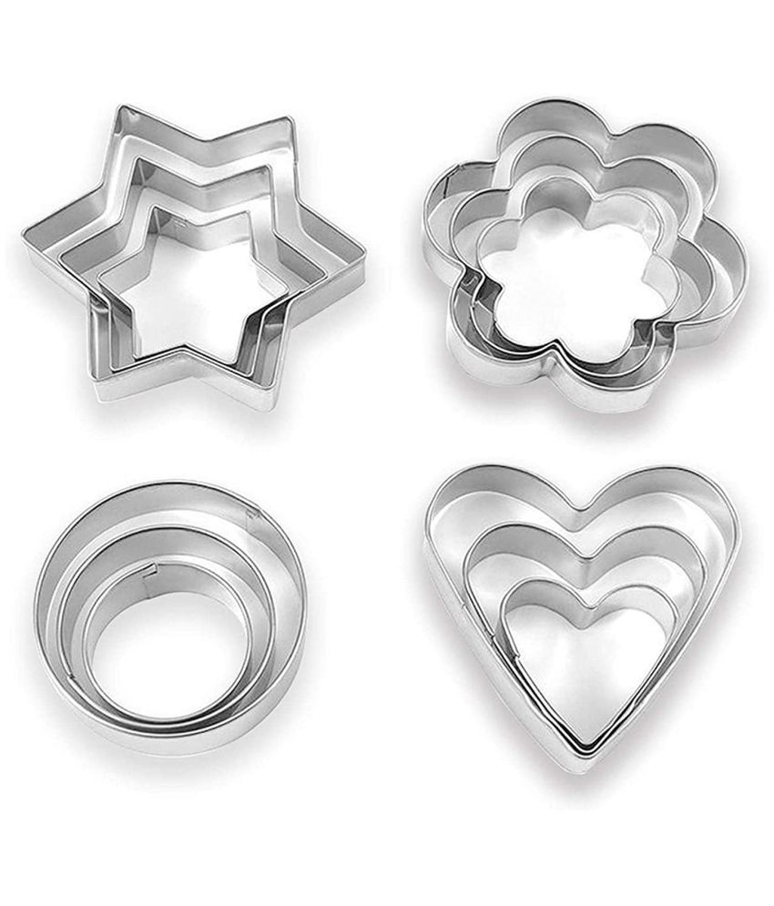     			GEEO - Silver Stainless Steel 4 X 3 Design ( Set of 1 )