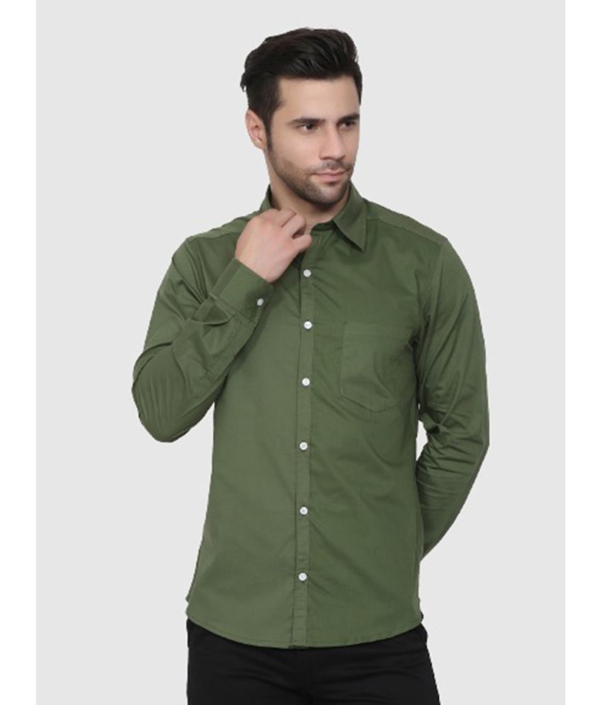    			Life Roads - Green 100% Cotton Regular Fit Men's Casual Shirt ( Pack of 1 )