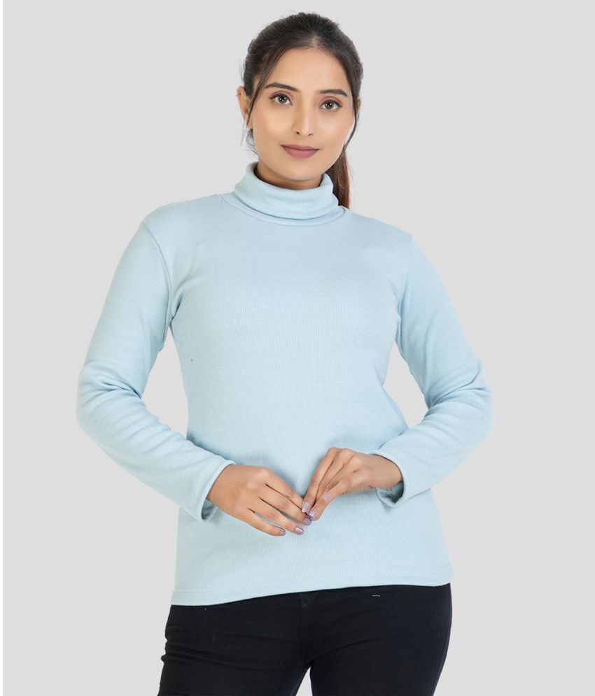     			YHA - Blue Cotton Blend Regular Fit Women's T-Shirt ( Pack of 1 )