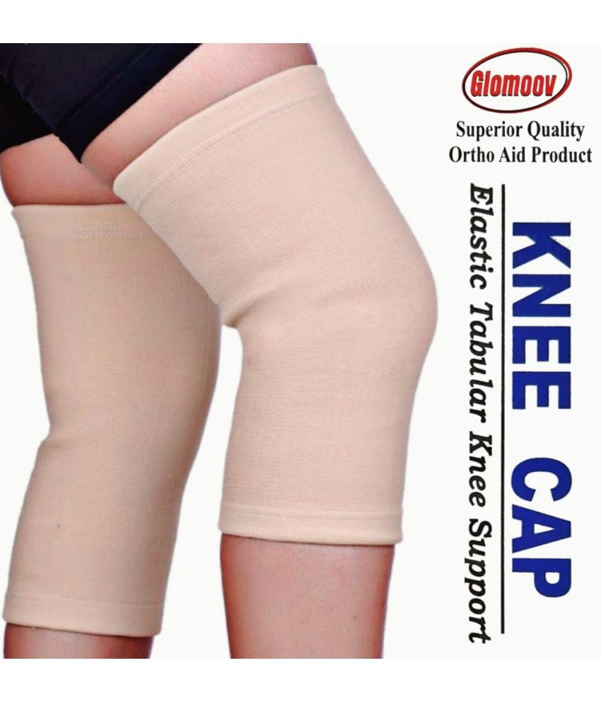     			GLOMOOV Knee Cap, 4 Way Stretch ( Super Deluxe Quality ) Knee Support (Beige) Size S