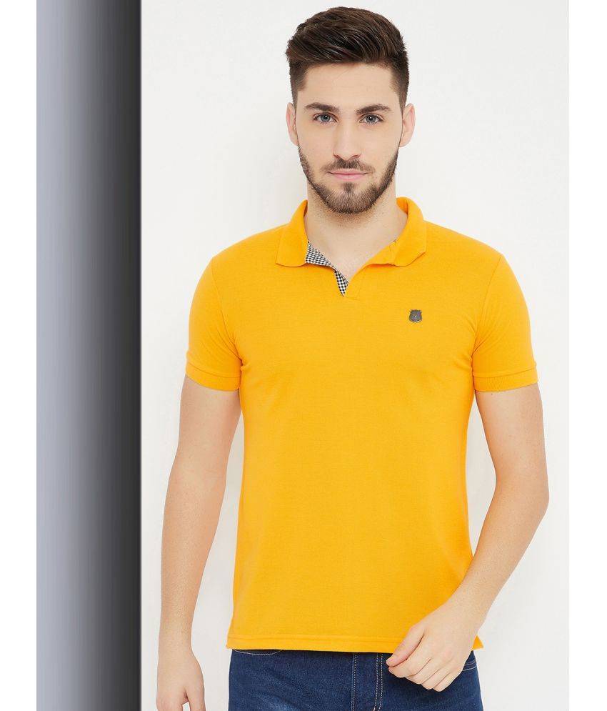     			HARBOR N BAY - Mustard Cotton Blend Regular Fit Men's Polo T Shirt ( Pack of 1 )