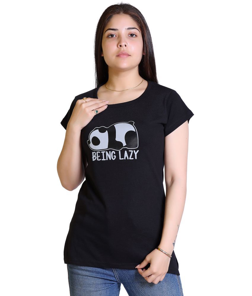     			Infernium - Black Cotton Blend Regular Fit Women's T-Shirt ( Pack of 1 )