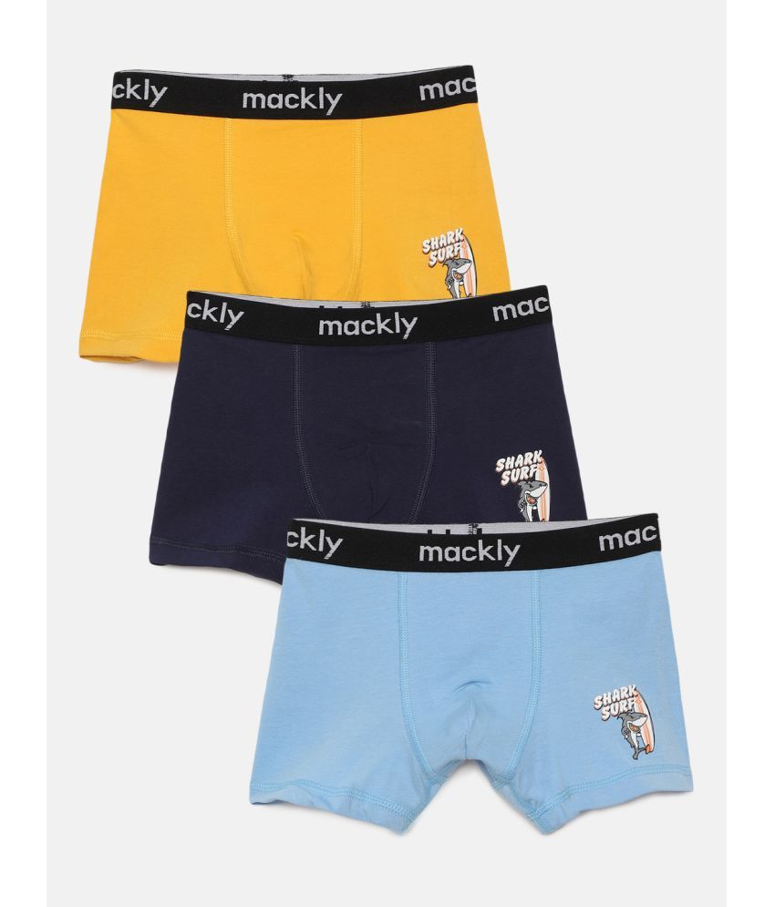     			Mackly - Orange Cotton Blend Boys Boxers ( Pack of 3 )