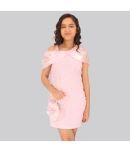 Cutecumber Georgette Shift Dress For Girls ( Pack of 1 , Pink )