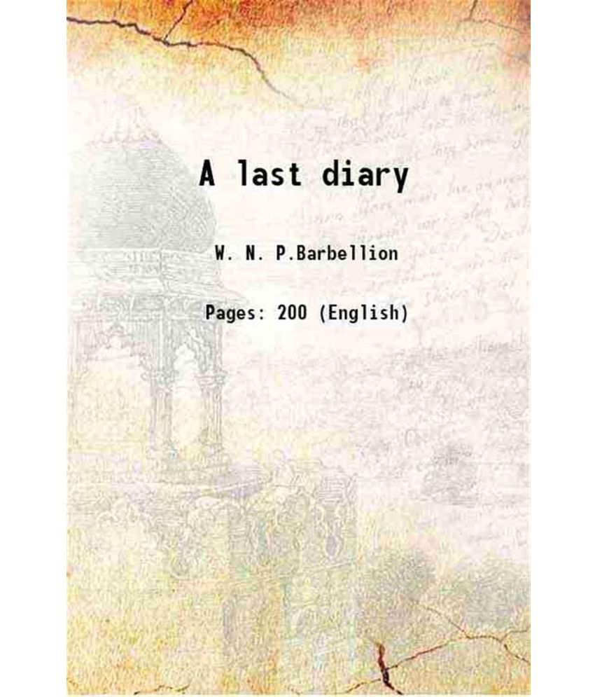     			A last diary 1921 [Hardcover]