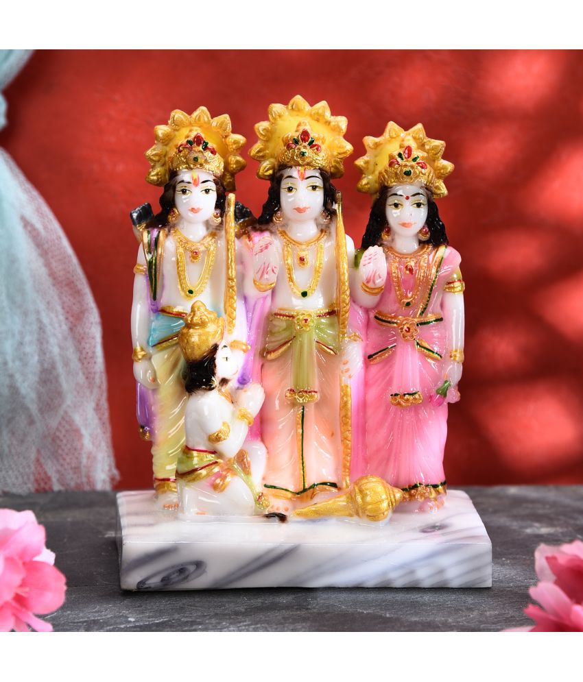     			Ghar Saaz Marble Ram Darbar God Idol Multicolored 13 Cm