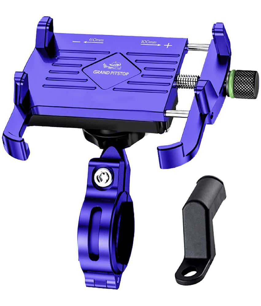     			Grand Pitstop - Claw with Jaw Grip Aluminium Bike / Motorcycle / Scooter Mobile Phone Holder Mount, Ideal For Maps And Gps Navigation - Blue