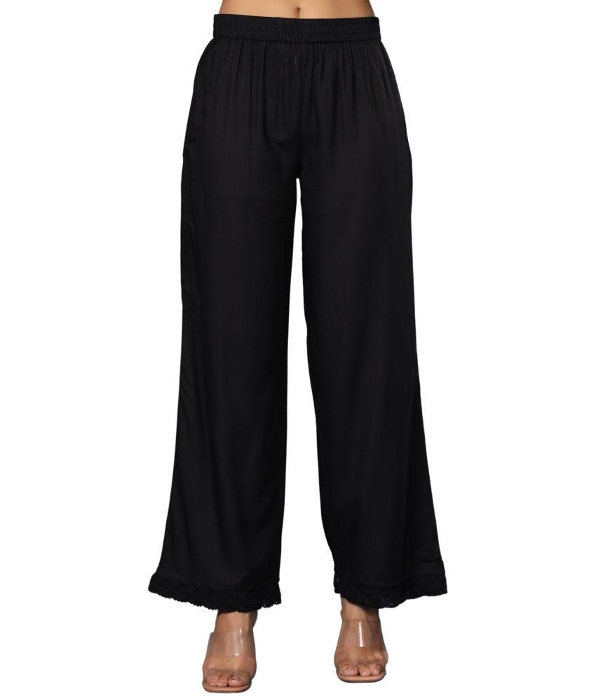     			Juniper - Black Rayon Women's Palazzo ( Pack of 1 )