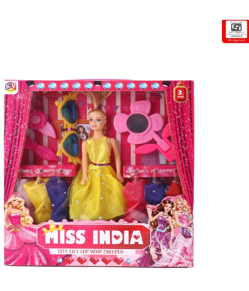 KiddyBuddy Miss India Doll Toy Girl Set for kids With Accessories