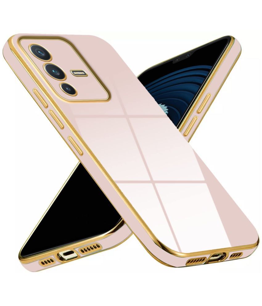     			NBOX - Pink Silicon Plain Cases Compatible For Vivo V23 Pro 5G ( Pack of 1 )