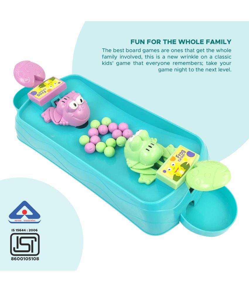     			NHR Hungry Frog Eating Beans Game for Kids, Family Party Parent-Child Interactive Game, Toy of Quick Reflexes, 2 Player Classic Board Games, Frog Toy for Kids, Hungry Frog for 3 Years+, Toy for Kids, Board Game for Kids, (2 Player, Multicolor)