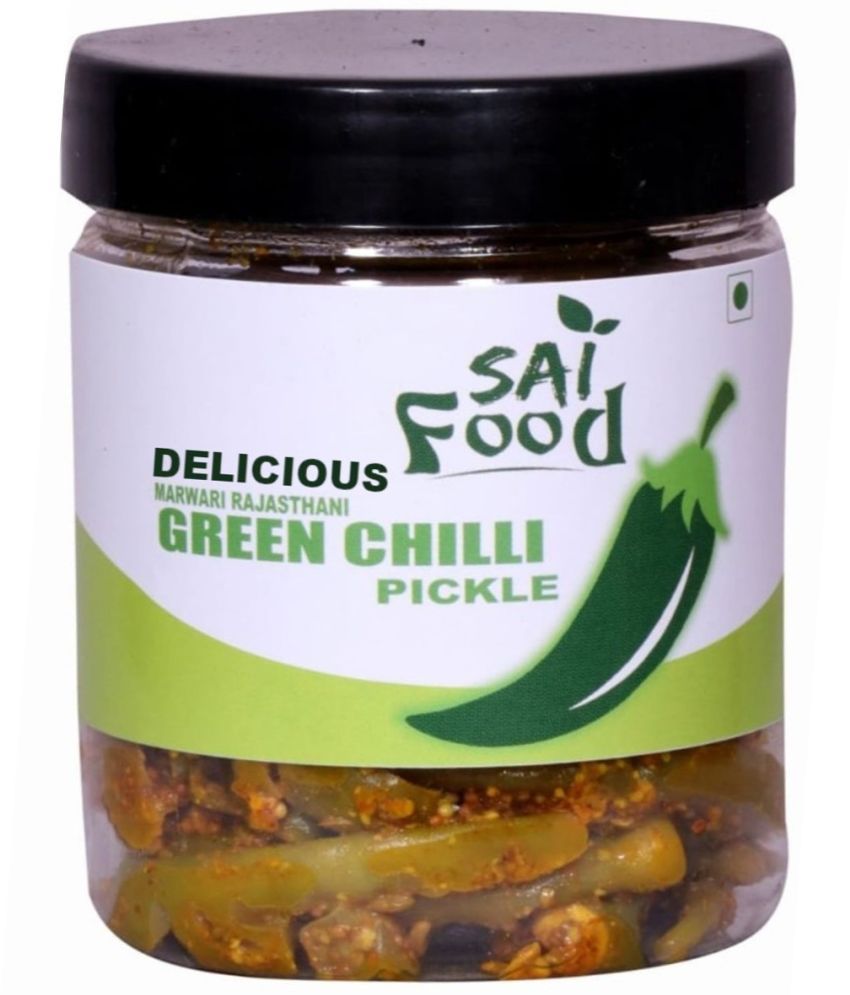     			SAi Food DELICIOUS Marwari Rajasthani Athana Green Chilli Pickle || Without Oil Pickle Pickle 250 g