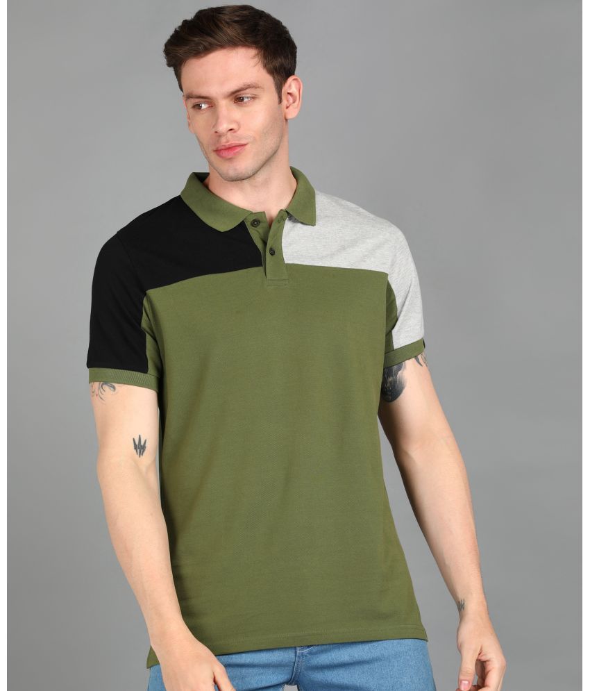     			Urbano Fashion - Green Cotton Slim Fit Men's Polo T Shirt ( Pack of 1 )