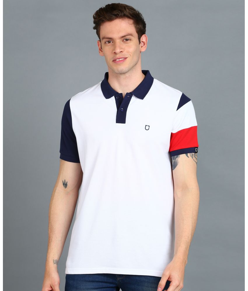     			Urbano Fashion - White Cotton Slim Fit Men's Polo T Shirt ( Pack of 1 )