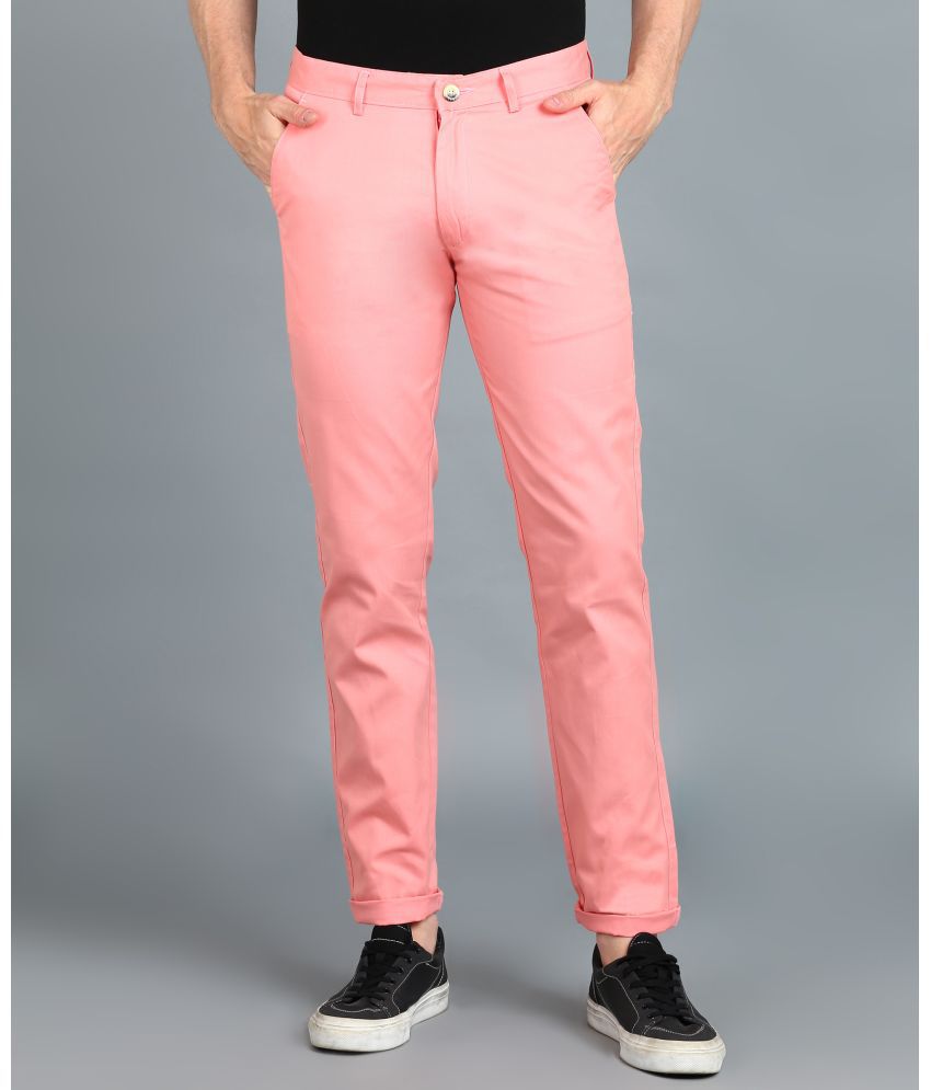     			Urbno Fashion Pink Slim Chinos ( Pack of 1 )