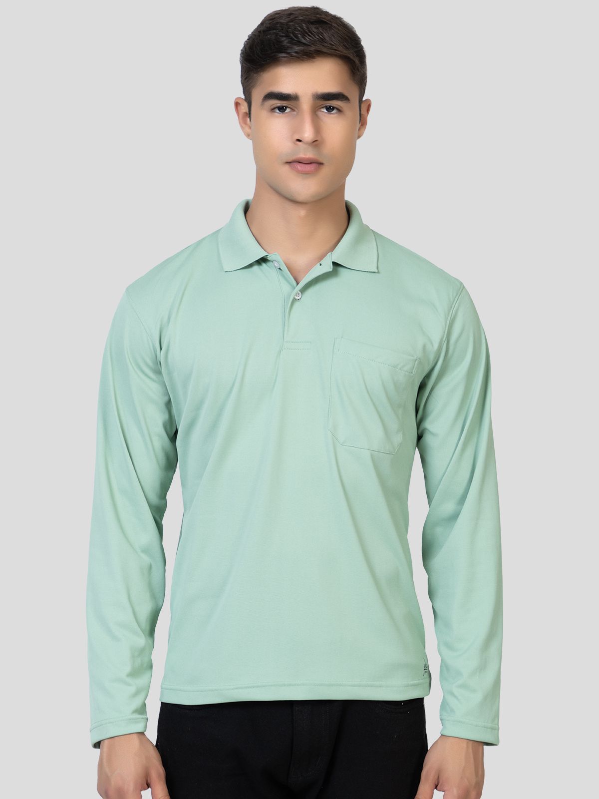     			YHA - Mint Green Cotton Blend Regular Fit Men's Polo T Shirt ( Pack of 1 )